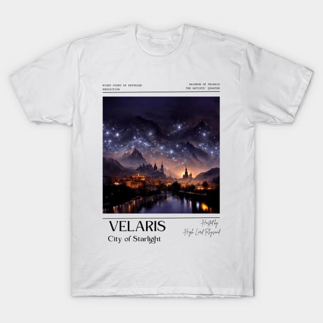 Velaris: City of Starlight - SJM ACOTAR (2) T-Shirt by harjotkaursaini